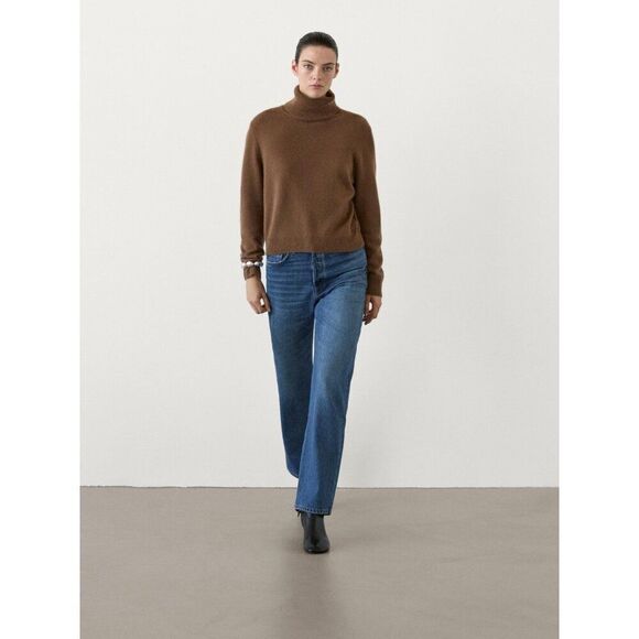 Massimo Dutti Sweaters - Massimo Dutti Womens Sweater XS Brown Turtleneck Wool Long Sleeve 5734/635 NWT